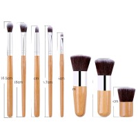 Makeup Brush Set Synthetic Hair Customized Wood Logo Wooden